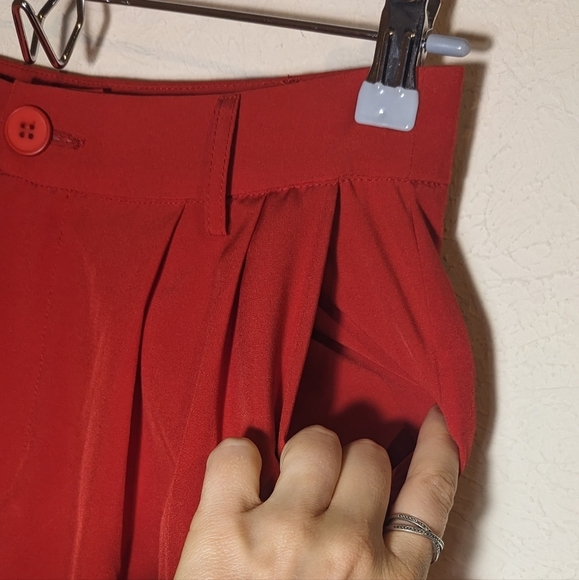Red wide leg trouser pants - Picture 5 of 10